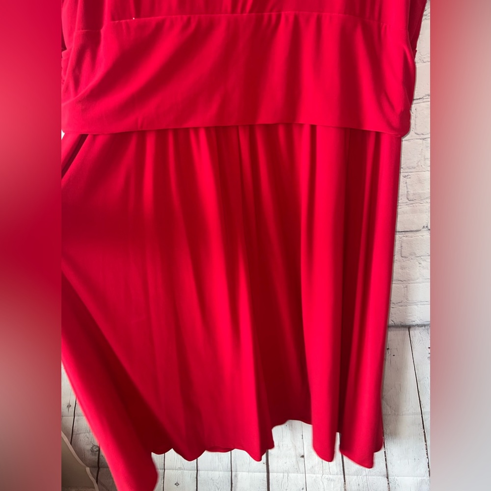 coldwater creek dark red sleeveless long dress size 24 - Picture 10 of 10
